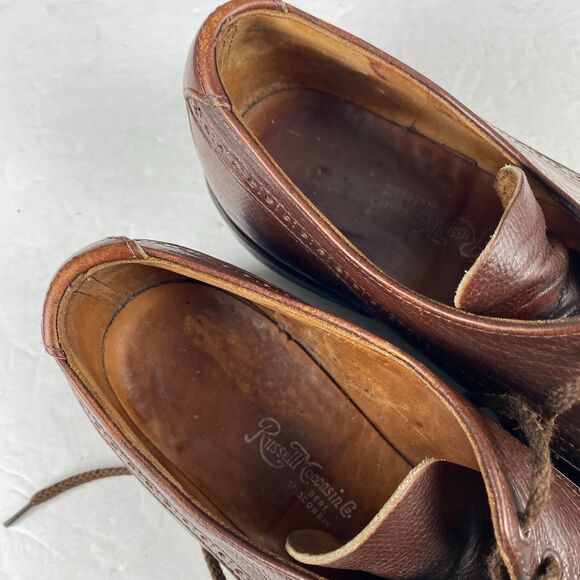 Vintage Russell Men\'s Moccasin Oxford Size 12A,Leather Shoes 6340 main image 4